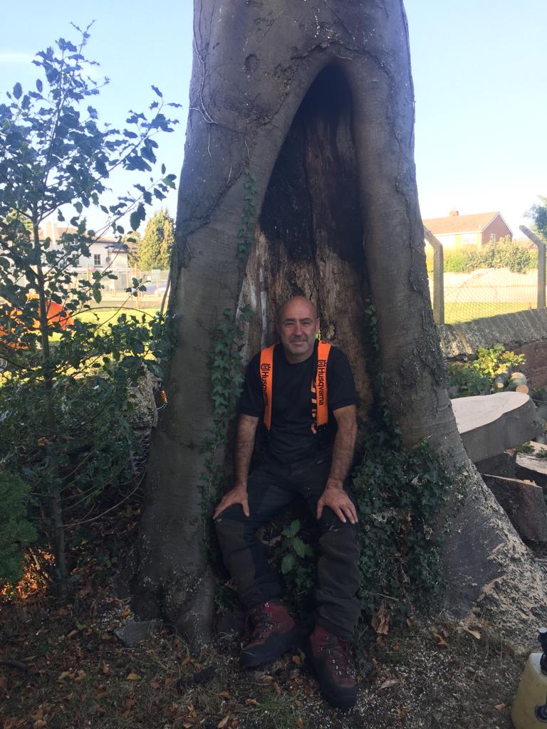 Graham Carson sitting in a tree